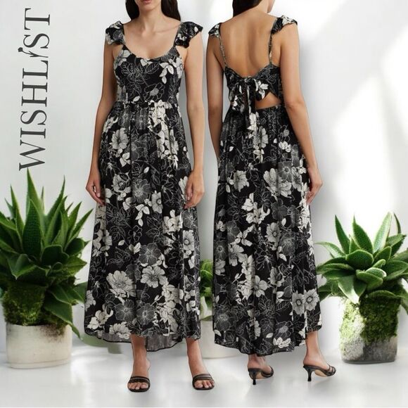 WISHLIST Women’s Floral Printed Flutter Strap Sleeveless Dress in the Size Large - Picture 2 of 16